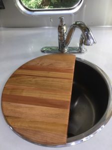 RV Custom Cutting Board Sink Cover Round Cutting Board Custom Made for Rvs  Engraved Customized airstream Wet Bar Round Sink Cover 
